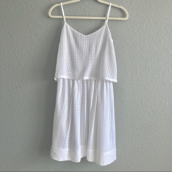 Madewell Dresses & Skirts - MADEWELL White Skylight Overlay Dress